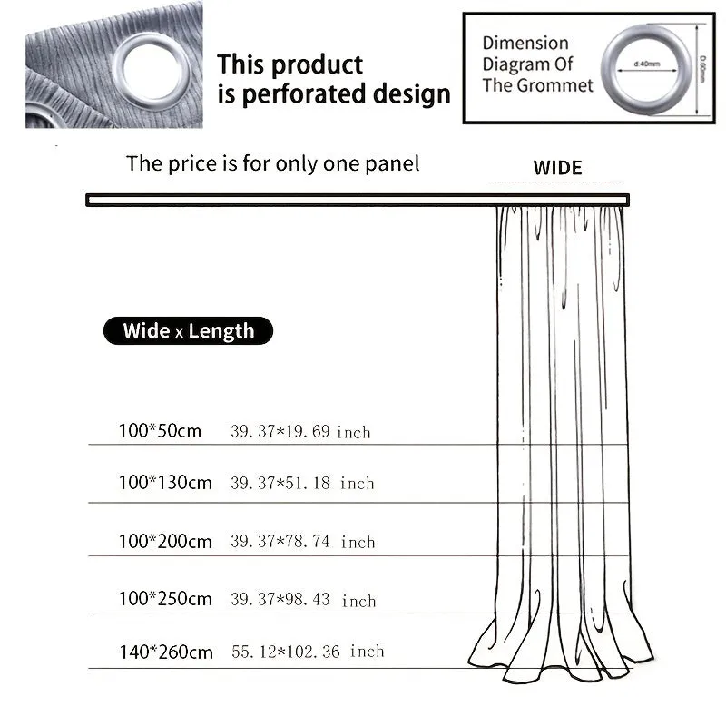 1pc Elegant Double Layer Curtains - Thermal Insulated, Blackout, Mix and Match Voile Panels for Bedroom Drapes with Soft Fabric and Easy Installation
