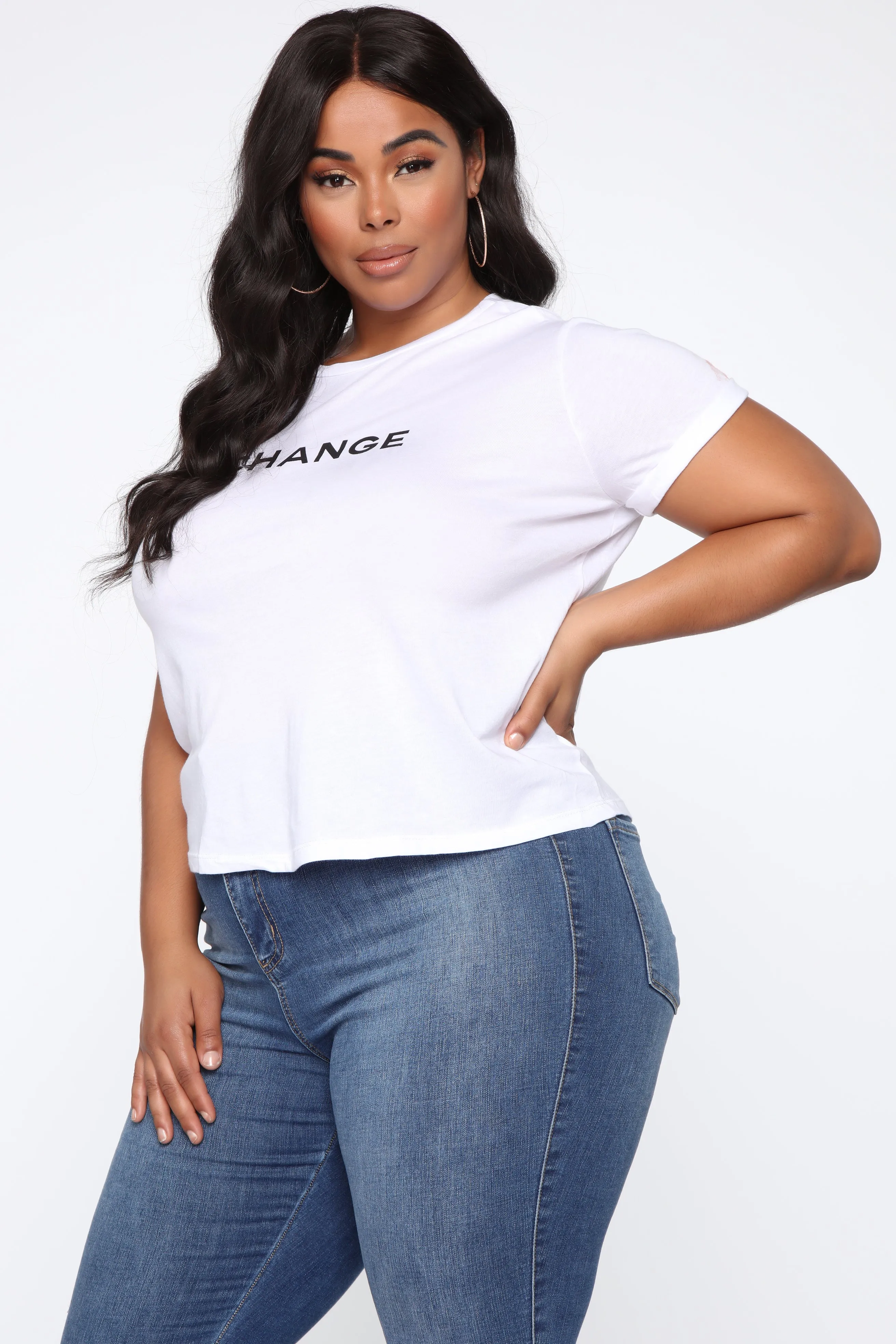 Be The Change Top - White/Black