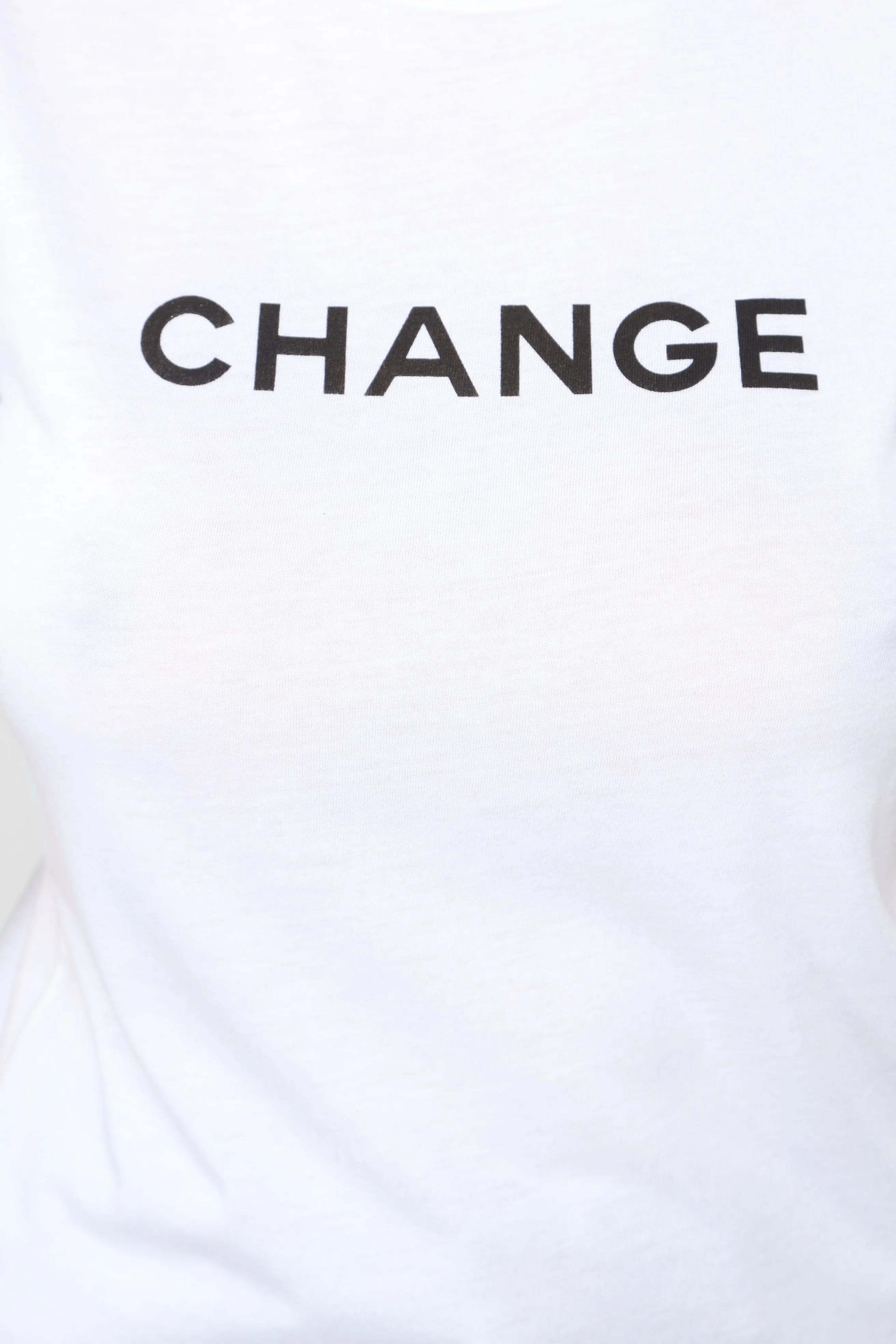 Be The Change Top - White/Black