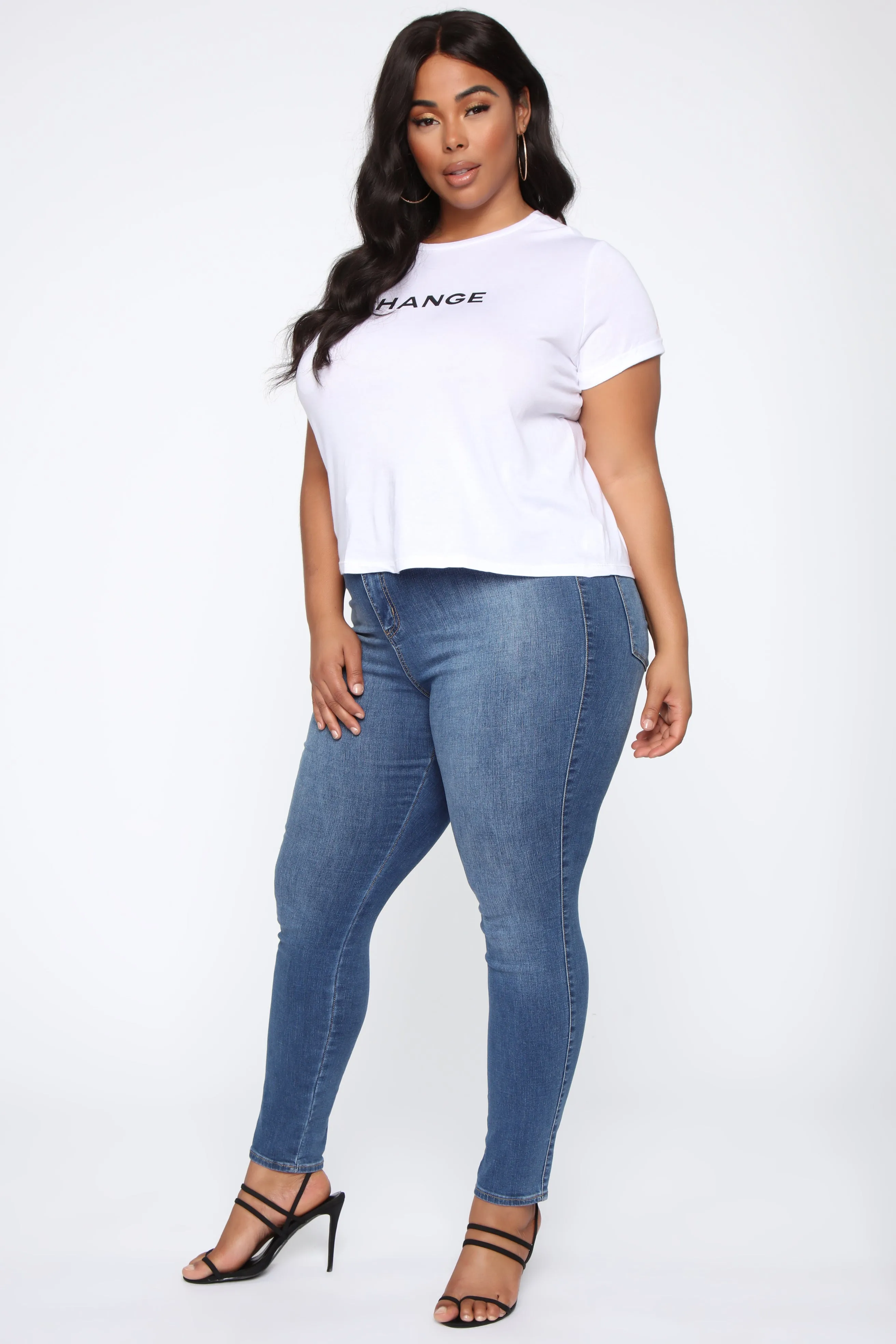 Be The Change Top - White/Black