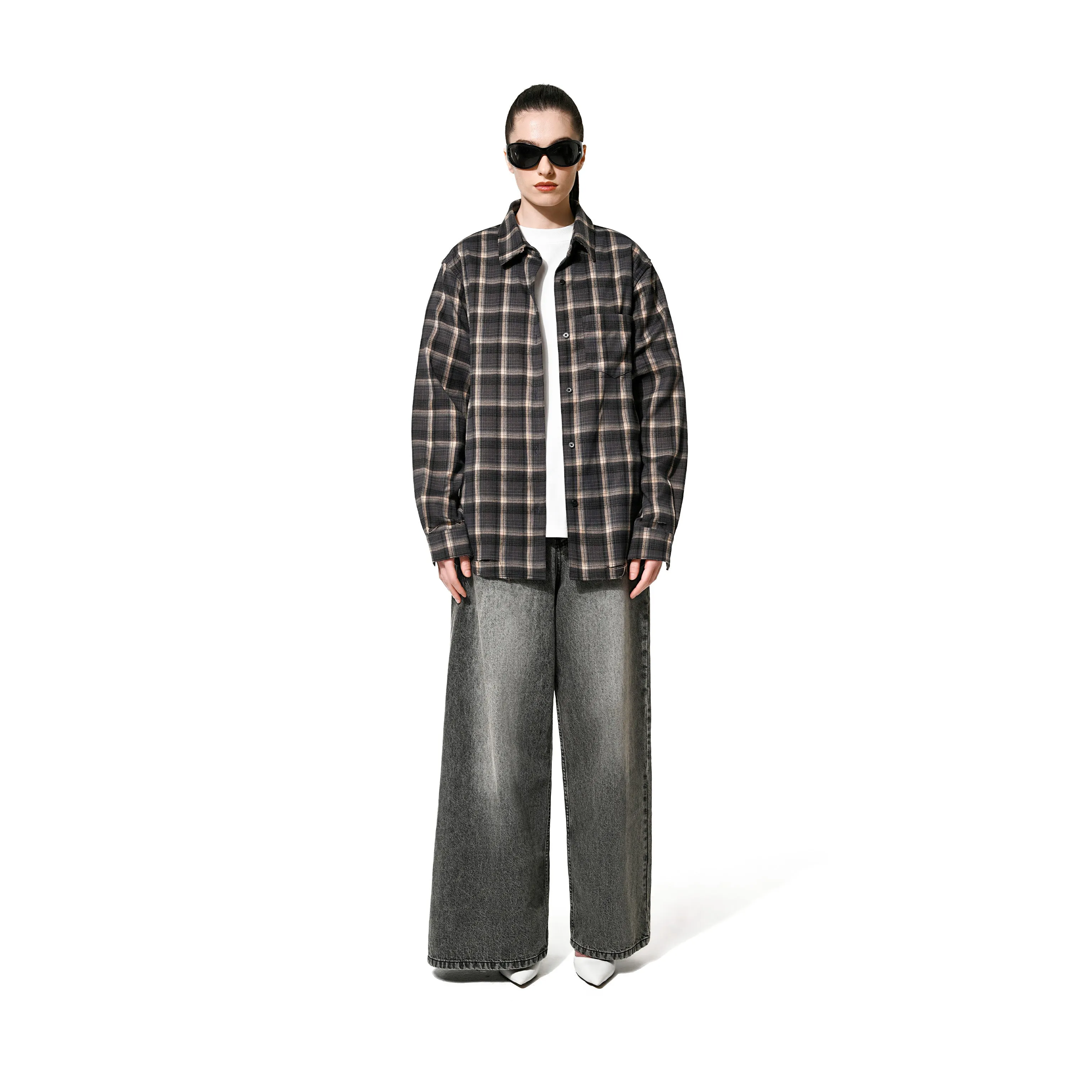 FLANNEL CHECK SHIRT - BLUE