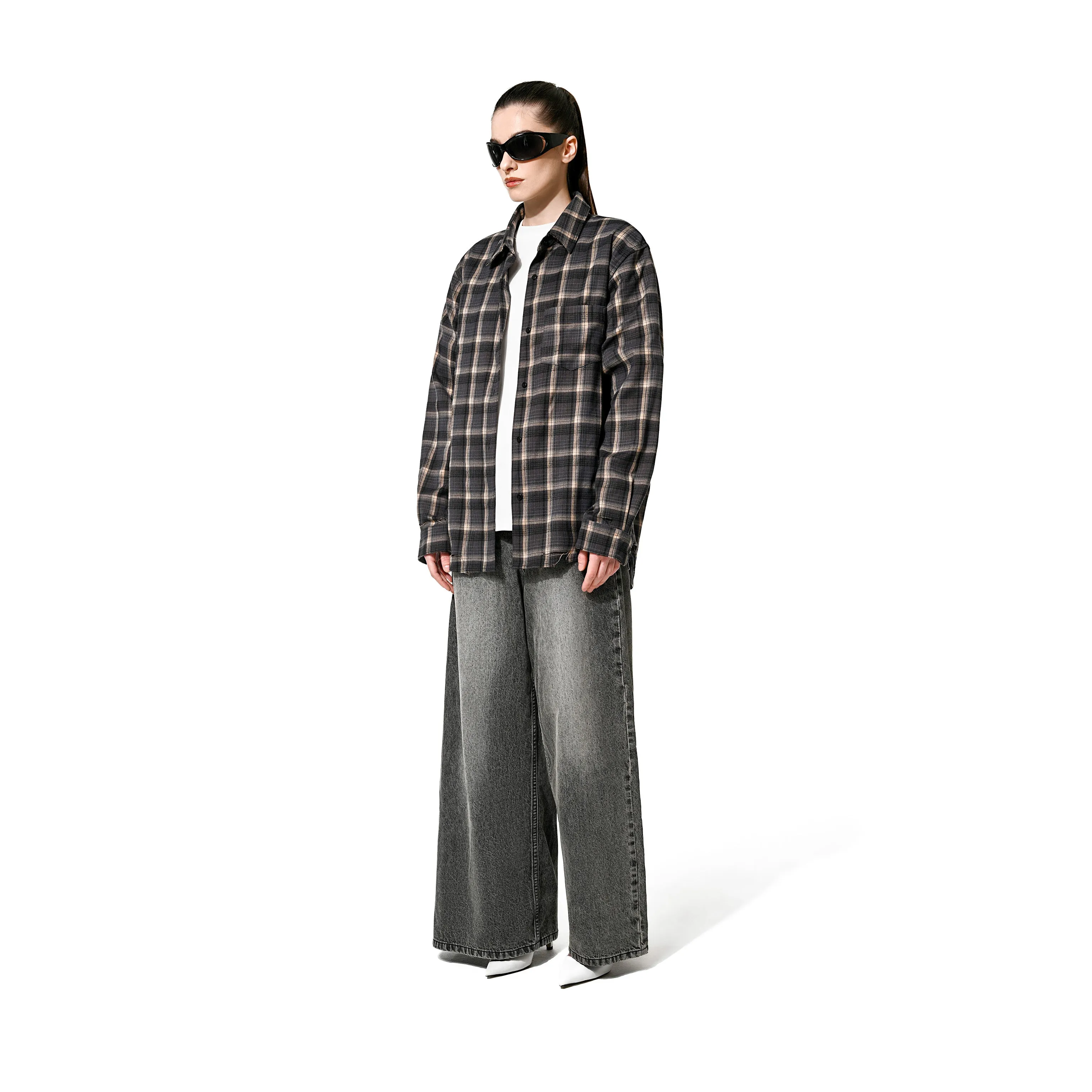 FLANNEL CHECK SHIRT - BLUE