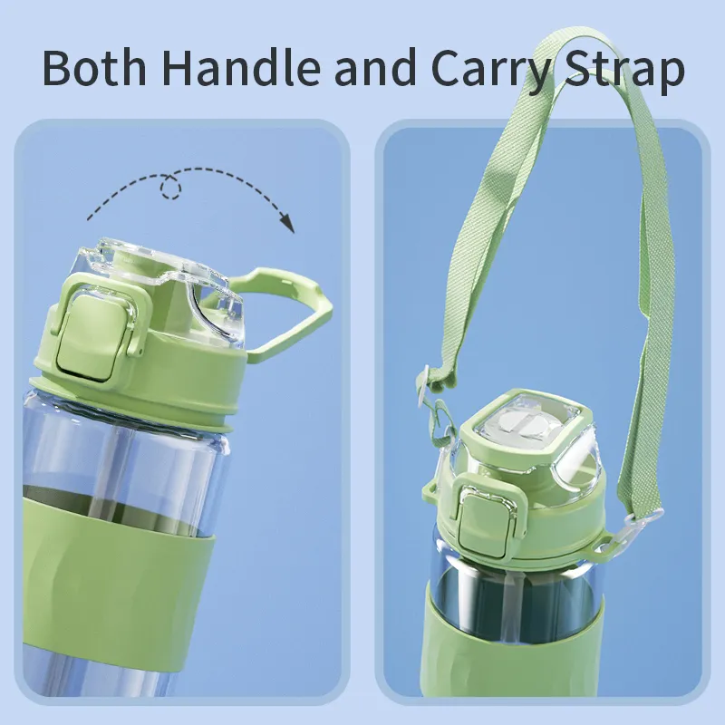 Insulated Glass Water Bottle with Tea Filter & Dual Drinking Modes
