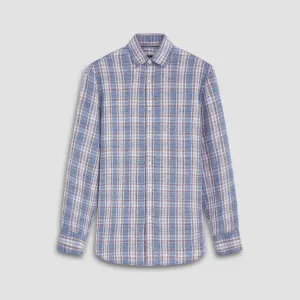 Karl Plaid Check Linen Shirt