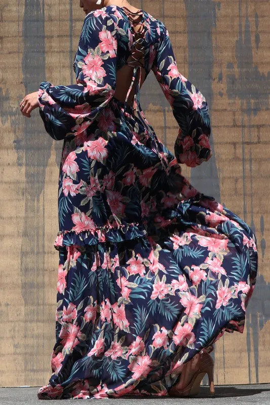 Malibu Maxi Dress ( Navy)