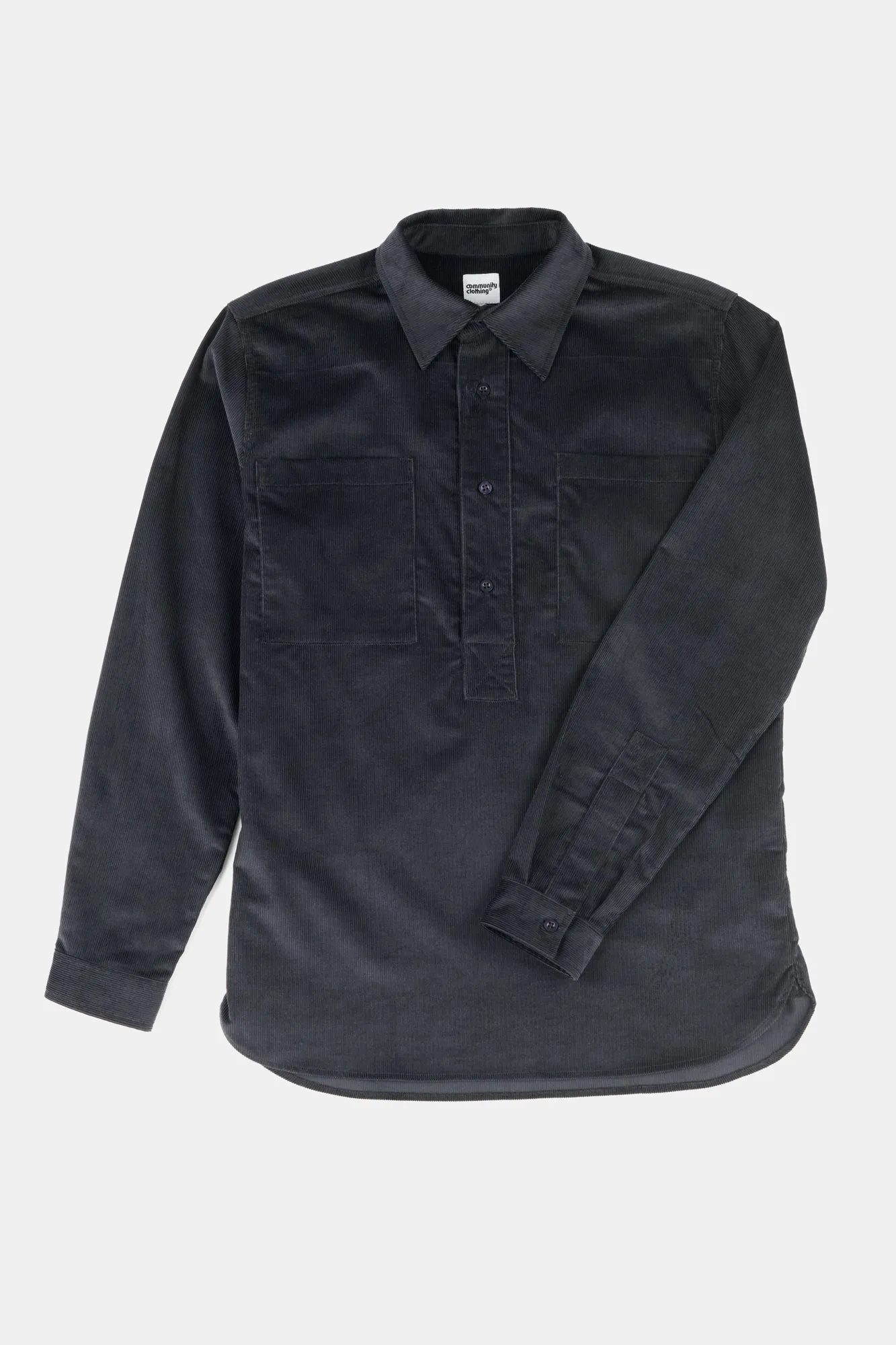 Men's Oli Half Placket Needle Cord Shirt - Navy