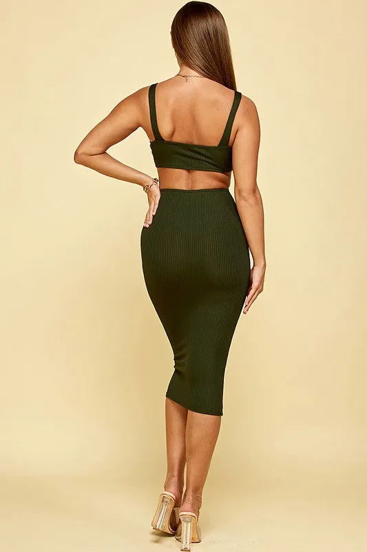 Mina Olive Dress
