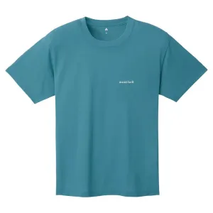Montbell T-Shirt Men's US Wickron T One Point Logo - Blue Green