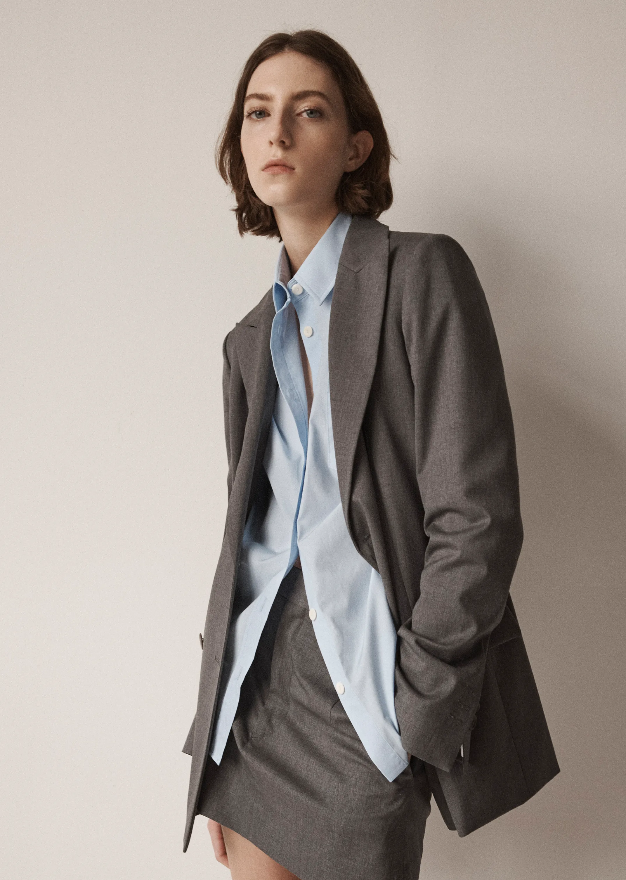 Oversized Shirt — Sky Blue