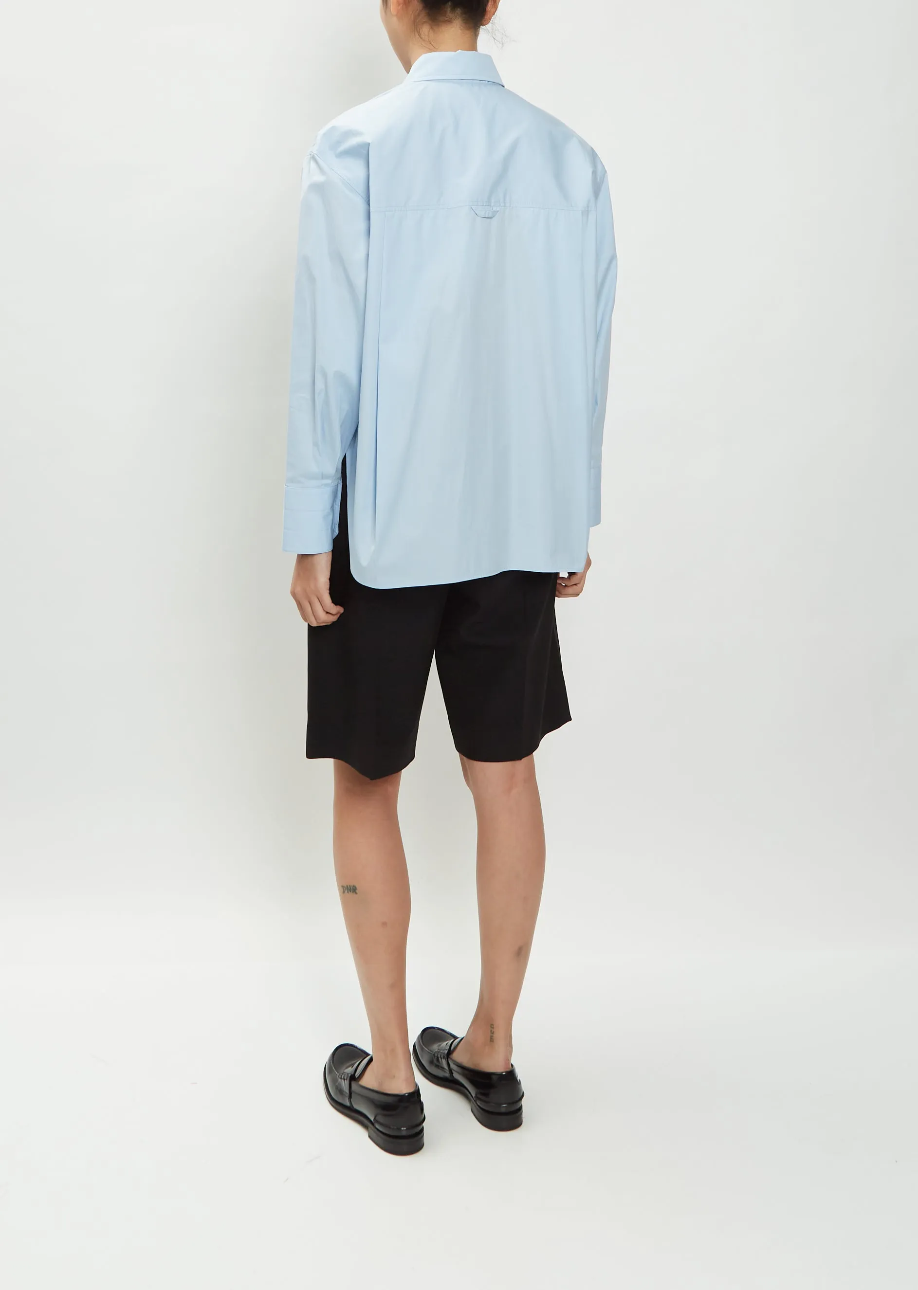 Oversized Shirt — Sky Blue