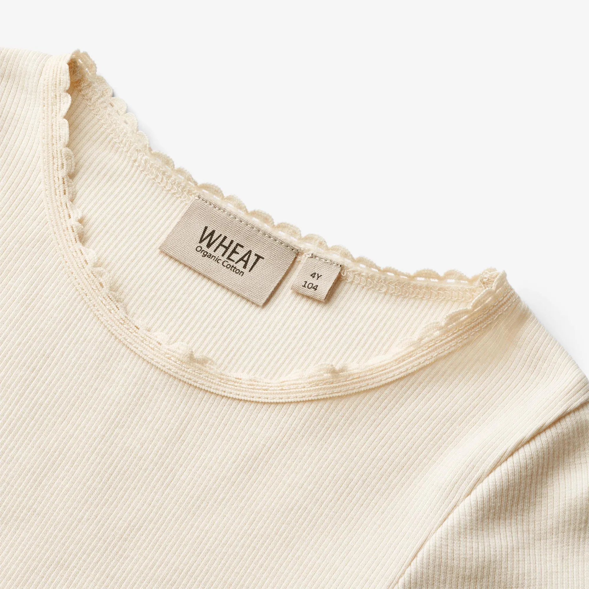 Rib T-Shirt S/S Katie - cream