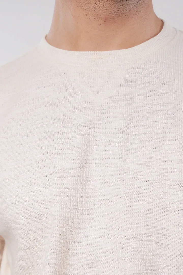 Thermal Sweatshirt - Cream