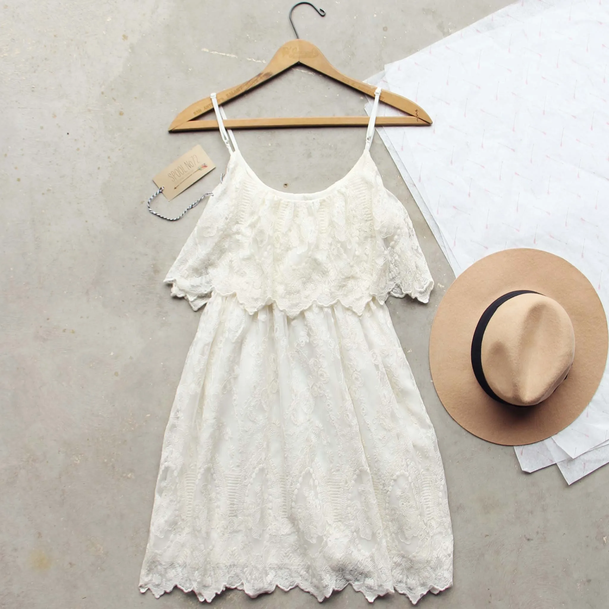 White Lilac Lace Dress