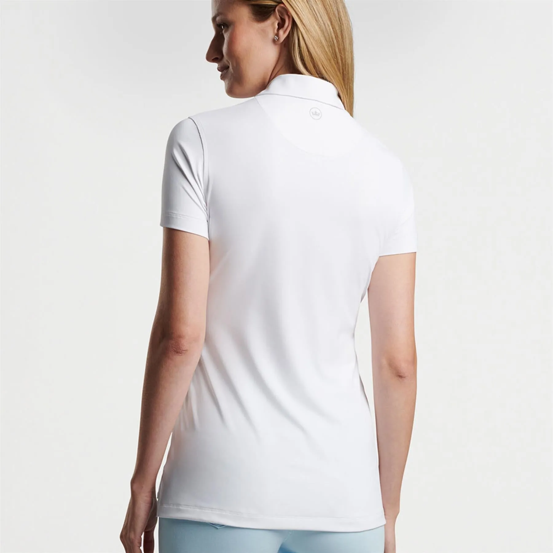 Womens Button Polo White - 2025