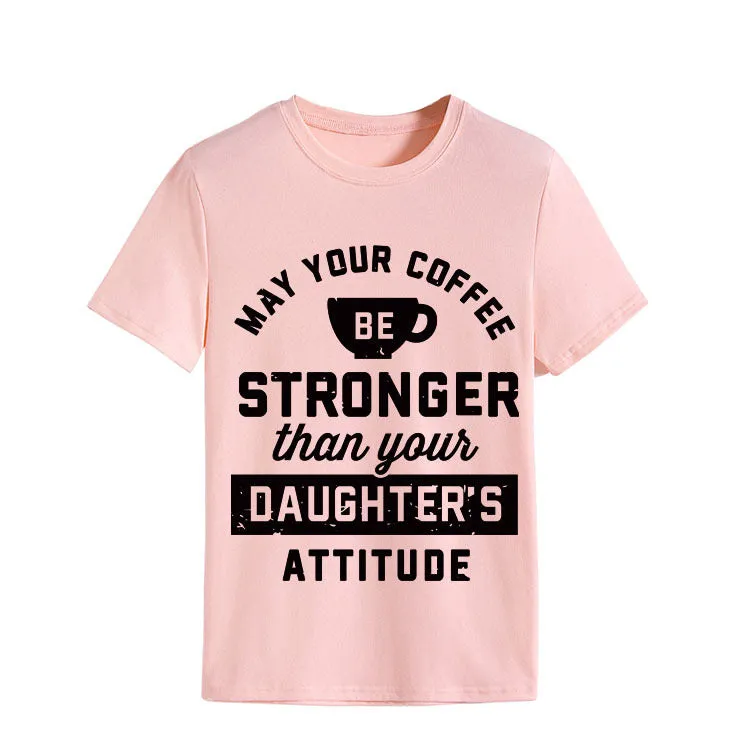 Women's May Your Coffee Be Casual Round Neck Short-sleeved T-shirt Bottom Shirt