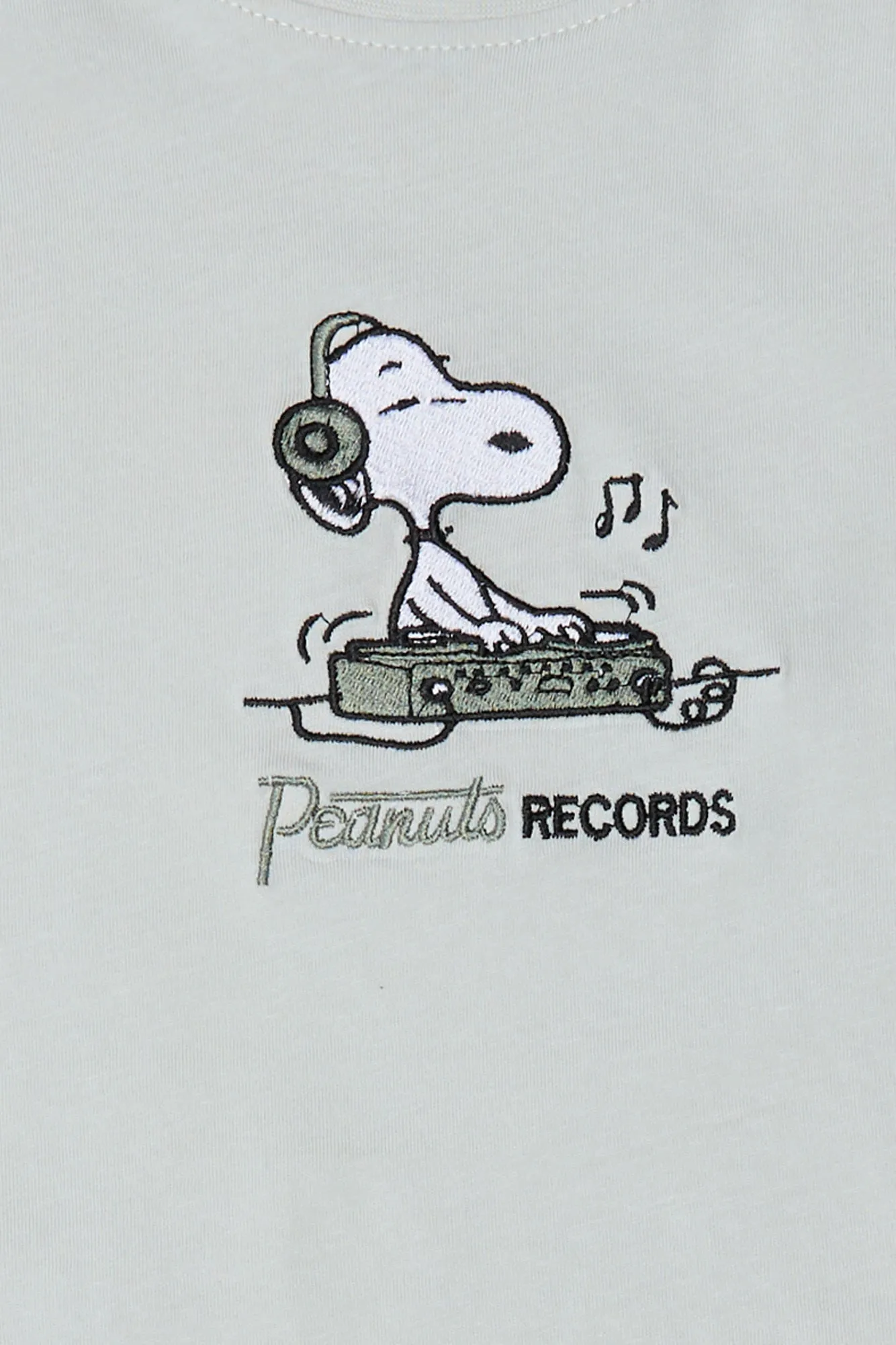 Womens Peanuts DJ Embroidered Tee